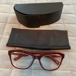 Prada VPR 29r Womens eye glasses in Merlot